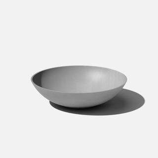 Lane Extra Large Gray Plastic Bowl Planter with Drainage Holes (24 in. L x 24 in. W x 6.5 in. H) | The Home Depot