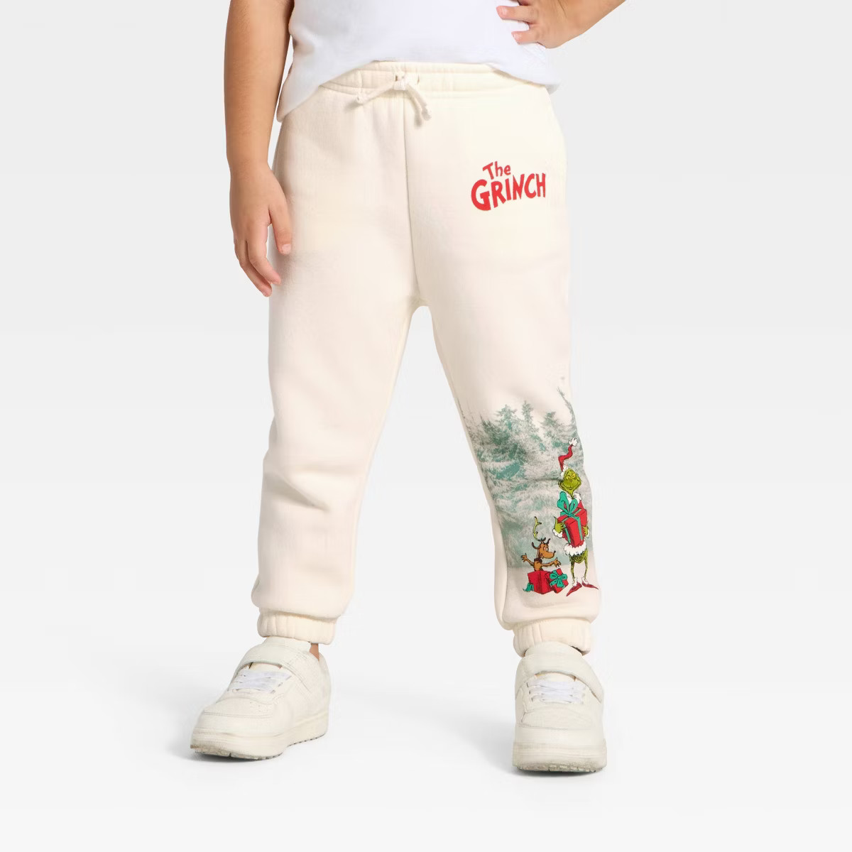 Toddler The Grinch Fleece Joggers - Cream | Target