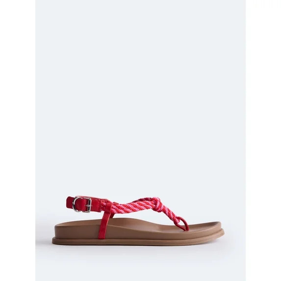 Free Assembly Women's Rope Footbed Sandal | Walmart (US)