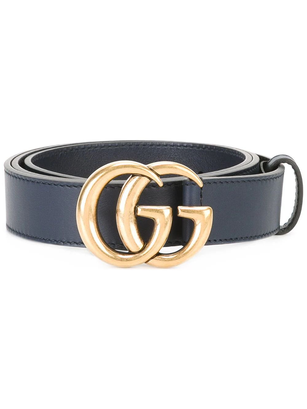 Gucci interlocking GG buckle belt - Blue | FarFetch US
