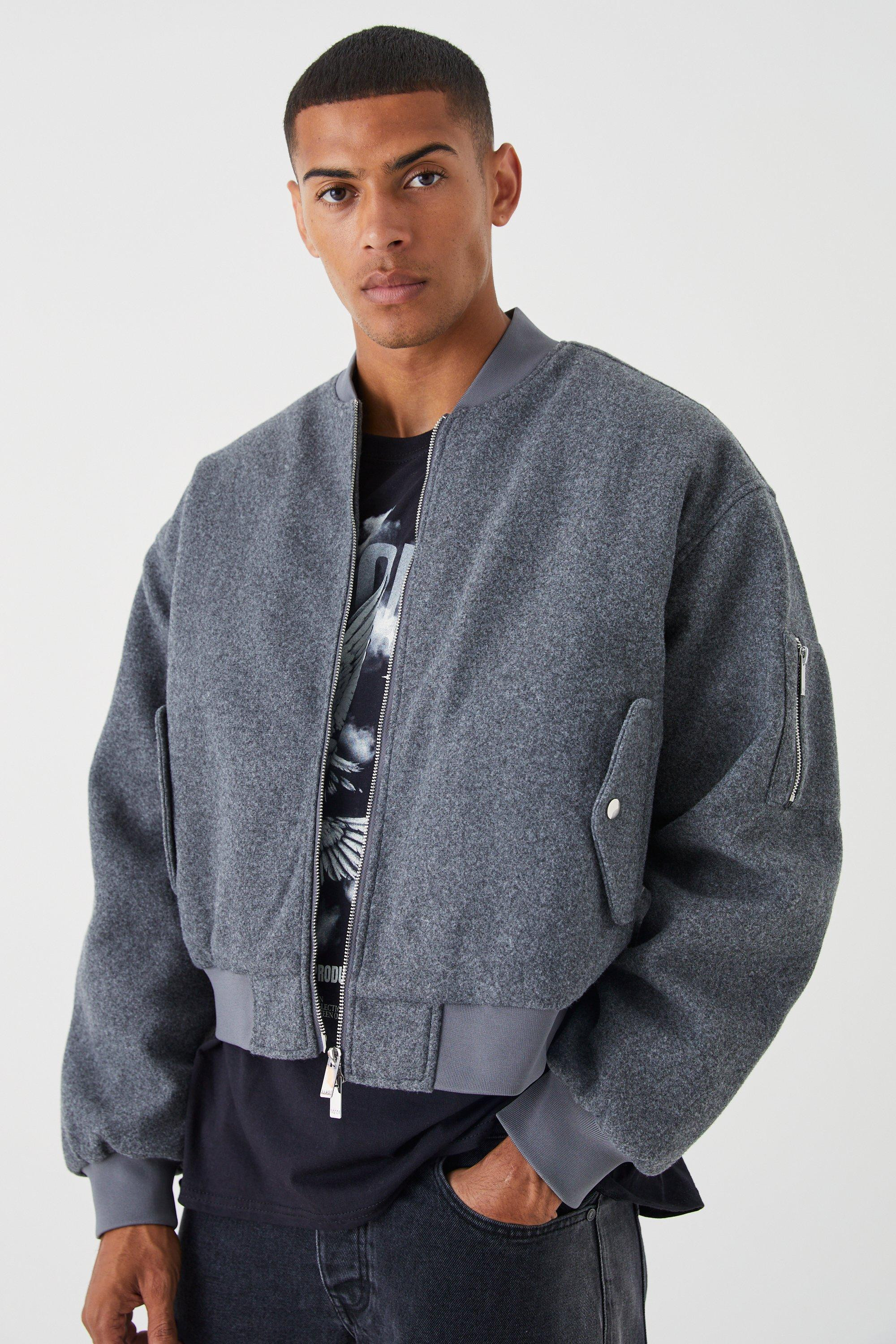 Boxy Melton Ma1 Bomber | boohooMAN (DE, IE & UK)