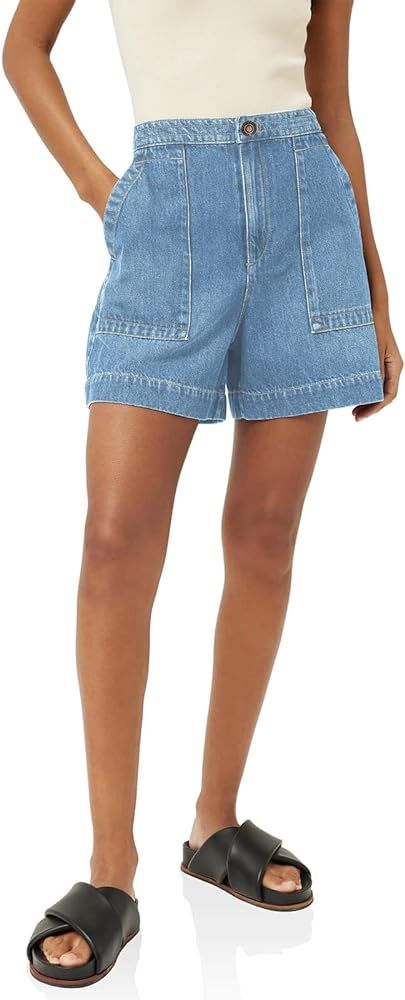 PLNOTME Women's Casual Jean Shorts High Waisted Denim Shorts Wide Leg Summer Shorts with Pockets | Amazon (US)