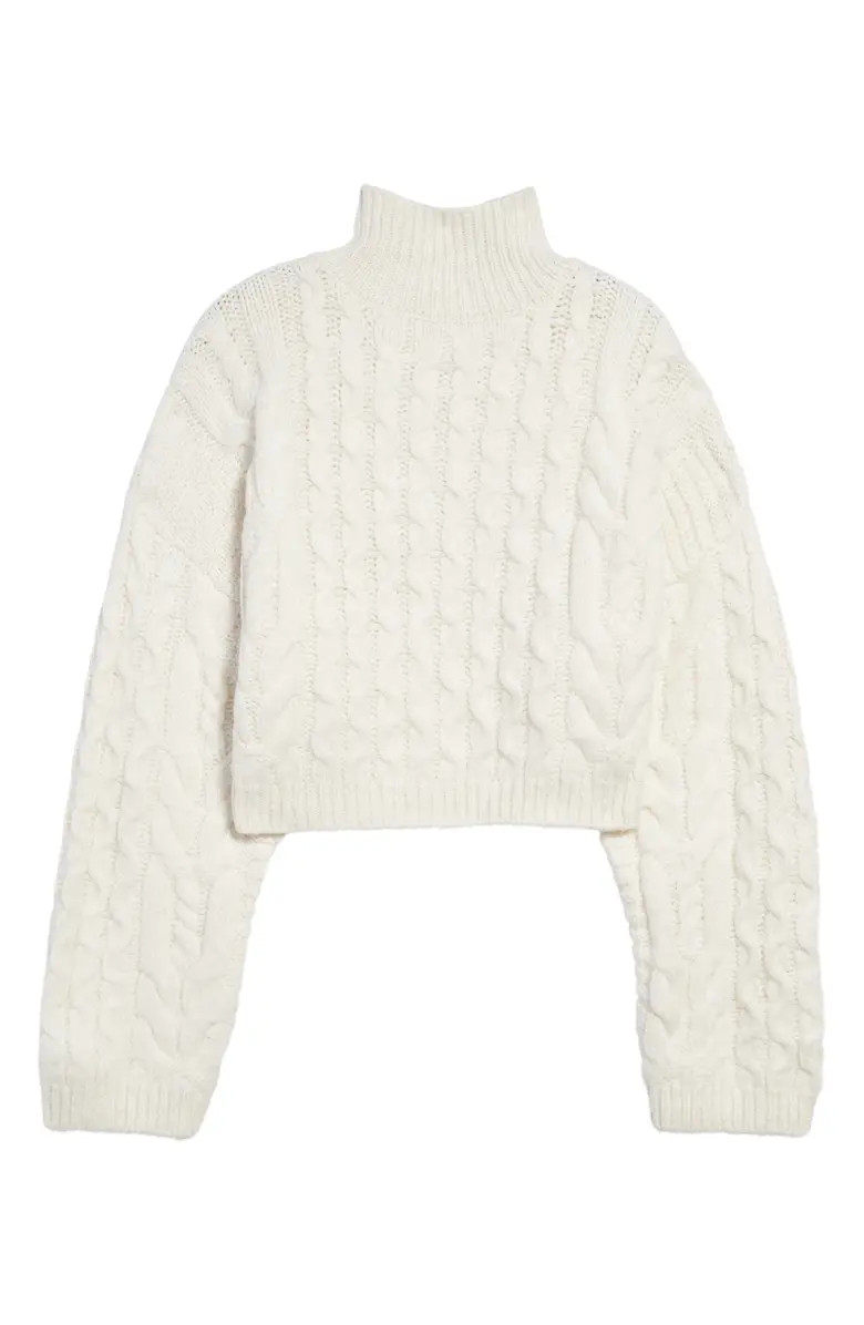 Topshop Turtleneck Cable Stitch Sweater | Nordstrom | Nordstrom