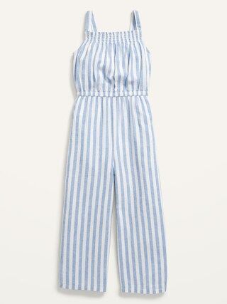 Sleeveless Linen-Blend Jumpsuit for Girls | Old Navy (US)