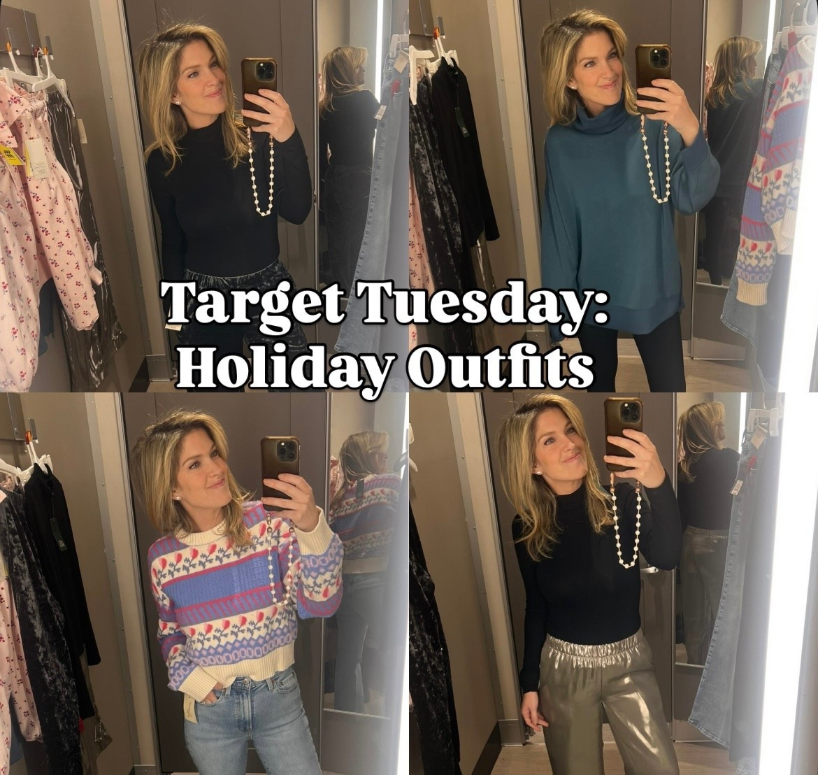 Target Tuesday: Holiday Outfits Edition! Loving these new finds for the holiday season. Comment “TARGET” & I’ll send you the link to shop! Note: you must be following me so I can send you a message! 

Let me know which look is your fave this week & as always, DM me with any questions on sizing! #casual #casualstyle #summerfashion #summerstyle #summeroutfit #affordablefashion #affordablestyle #over30sfashion #over30style #sharemytargetstyle #targetfashion #targettuesdsy #sharemytargetstyle #over40sfashion #over40style#LTKStyleTip 

 #ltkholiday #ltkfindsunder50#LTKCyberWeek

#LTKHoliday #LTKFindsUnder50 #LTKGiftGuide