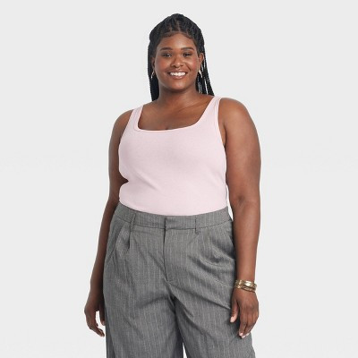 Women's Slim Fit Tank Top - A New Day™ Light Pink XXL | Target