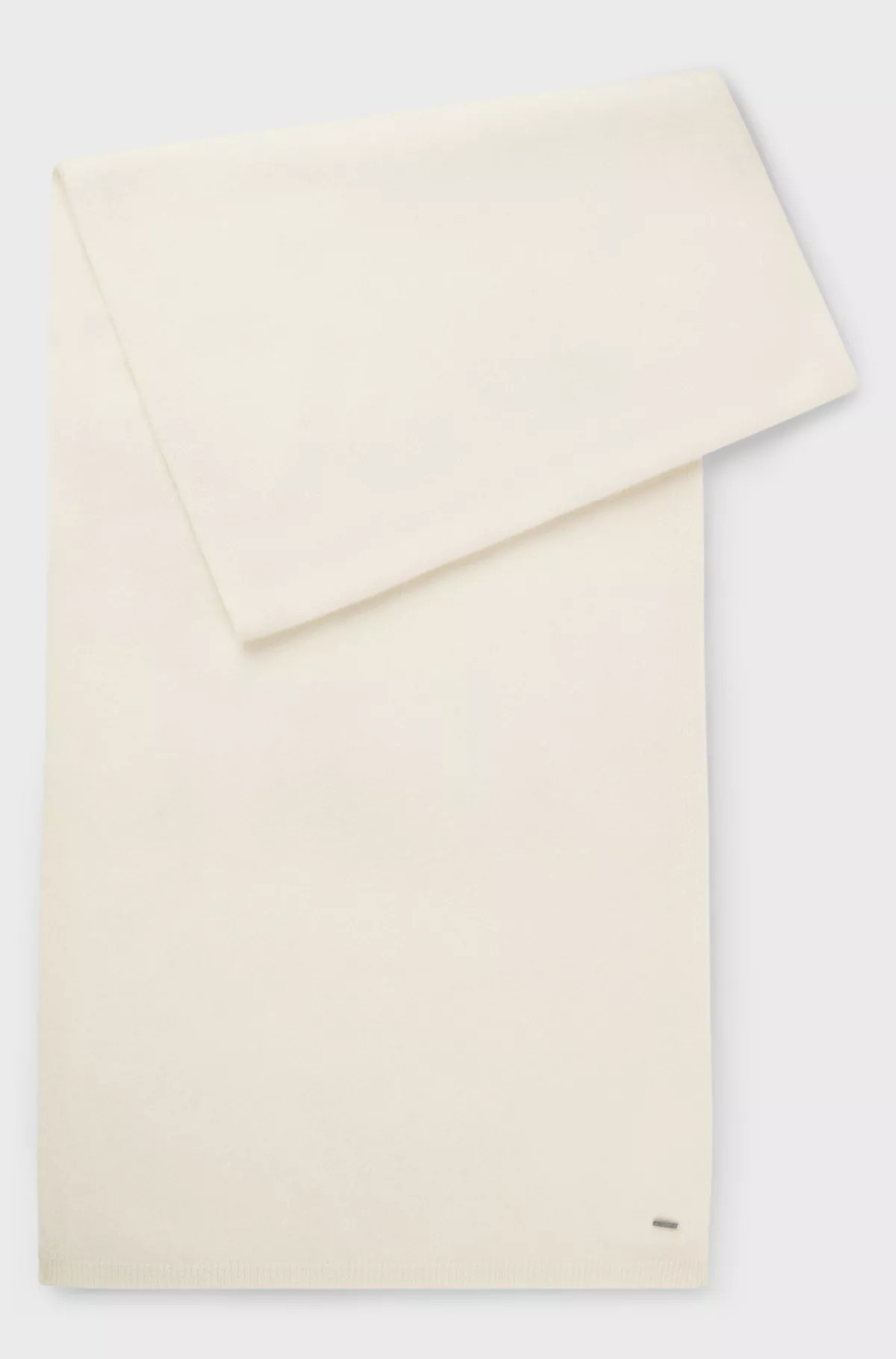 Schal aus Modal-Mix mit Wolle und Monogramm-Jacquard | Hugo Boss DE