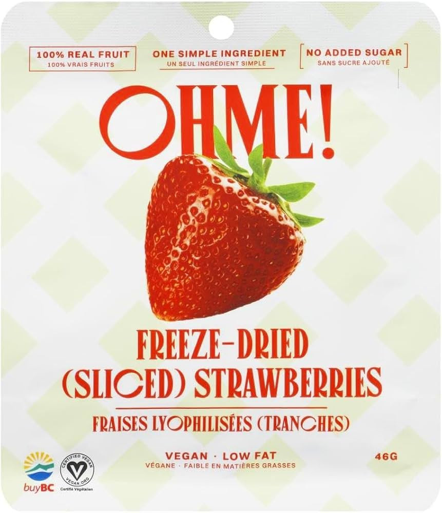 OHME! Premium Freeze Dried Strawberries – 100% Real Fruit, Non GMO, Gluten Free, Vegan, No Adde... | Amazon (CA)