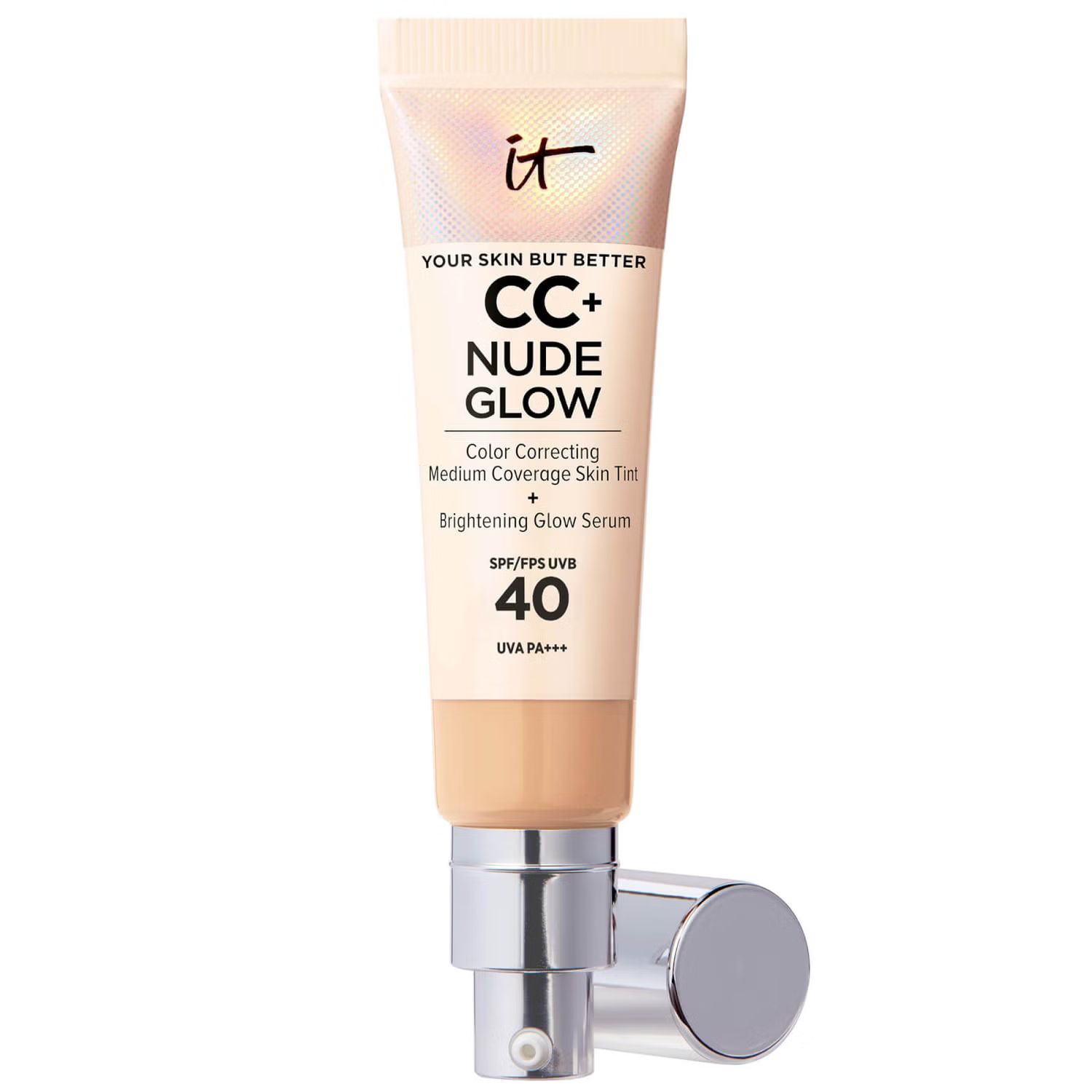 IT Cosmetics CC+ and Nude Glow Lightweight Foundation and Glow Serum with SPF40 32ml (Various Sha... | Look Fantastic IT