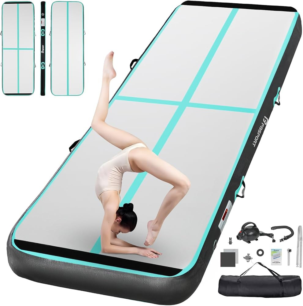 FBSPORT Inflatable Air Gymnastics Mat Training Mats 4/8 inches Thickness Gymnastics Tracks for Ho... | Amazon (US)