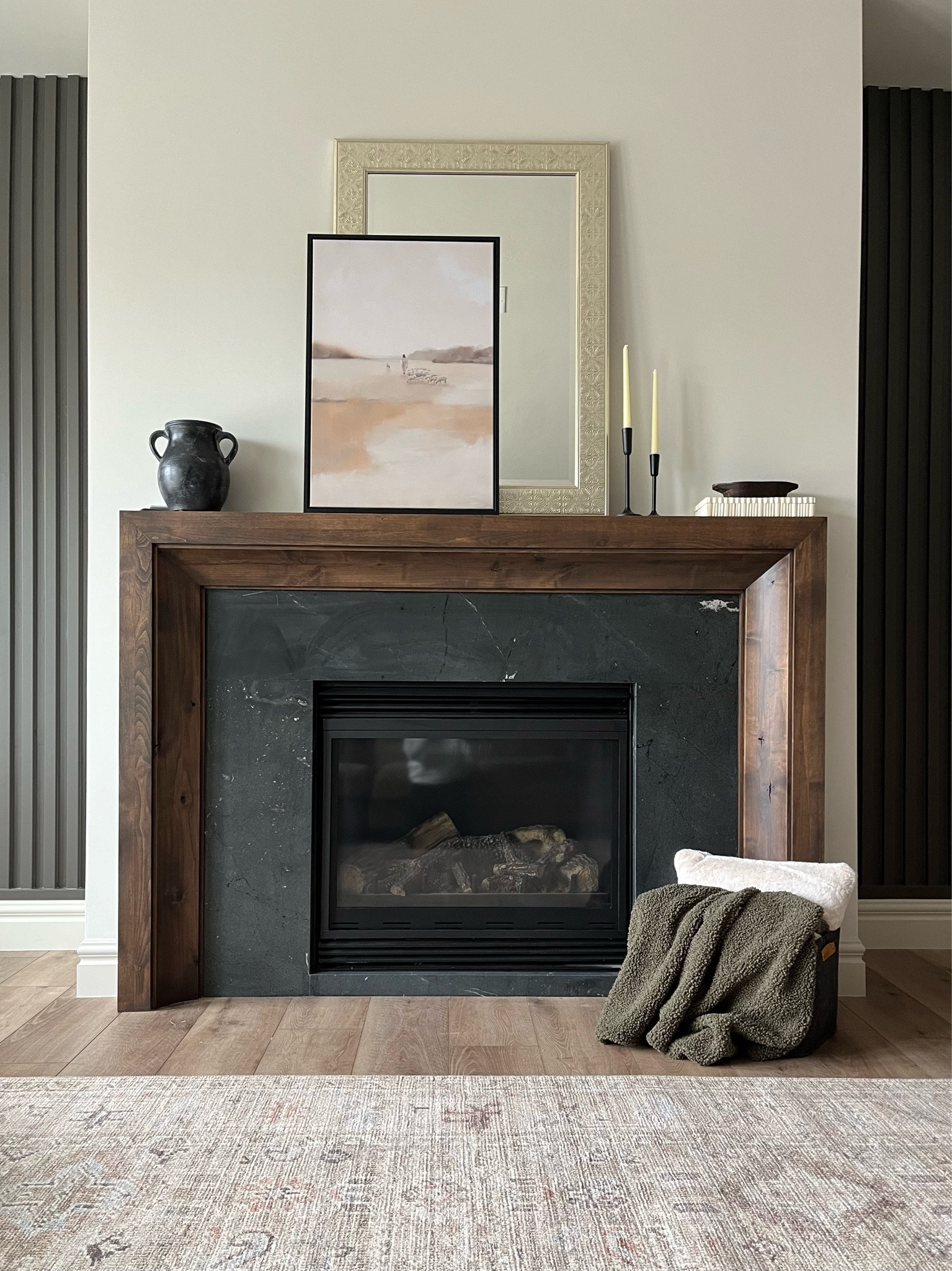 Living Room Basement inspiration

The mantle was custom made. Black diamond quartzite surround. Slat walls are Urbane Bronze

#basment #fireplace #mantledecor

Mantle decor, modern art, Christian art, boucle blanket, vintage rug


#LTKHome