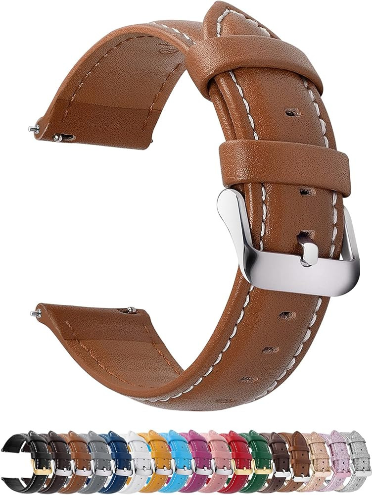 12 Colors for Quick Release Leather Watch Band, Fullmosa Axus Genuine Leather Watch Strap 14mm, 1... | Amazon (US)