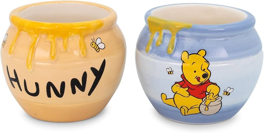 Disney Winnie the Pooh Hunny Pot - Mini tazas de cerámica esculpidas | Juego de 2 | Amazon (US)