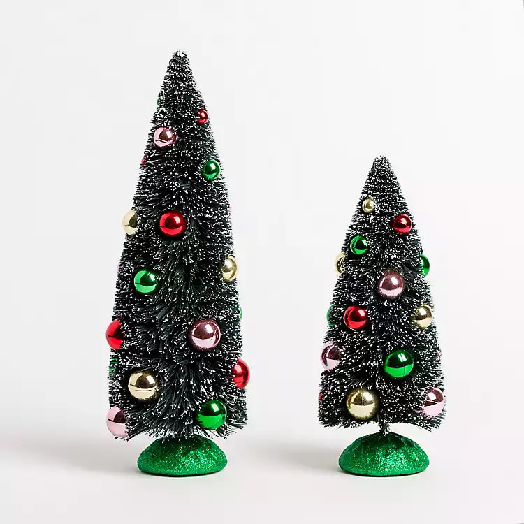 Vintage Bulb Retro Christmas Trees, Set of 2 | Kirkland's Home