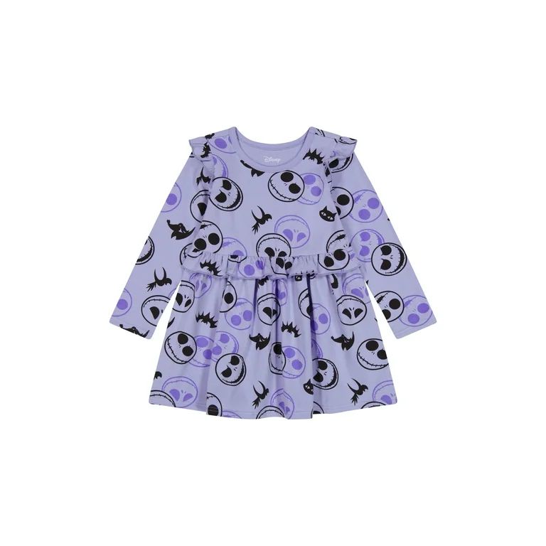 Nightmare Before Christmas Toddler Girl Printed Dress, Sizes 12M-5T - Walmart.com | Walmart (US)