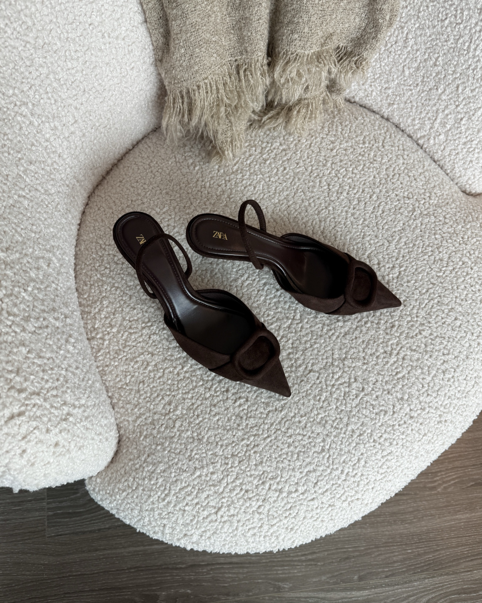New from Zara! Love these brown suede slingback heels for spring! The pointed toe will elevate any look. Very comfortable and the fit is true to size! 🤎

#LTKWorkwear #LTKFindsUnder100 #LTKShoeCrush