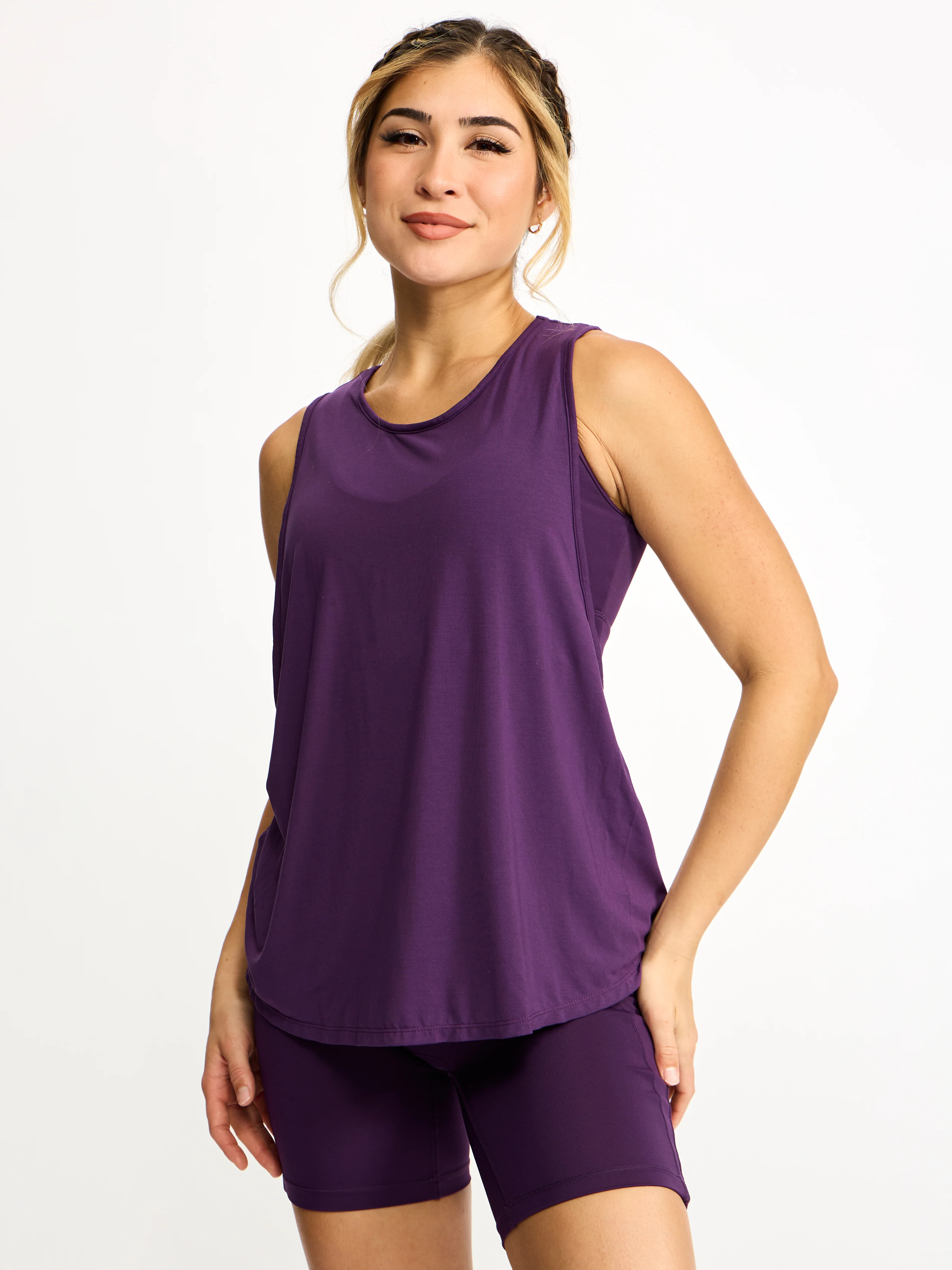 Halo Iris Tank - Eggplant Purple | Buffbunny Collection