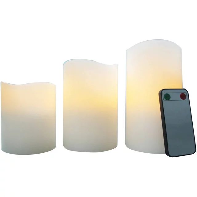 Better Homes & Gardens Flameless LED Pillar Candles 3-Pack Vanilla Scented - Walmart.com | Walmart (US)