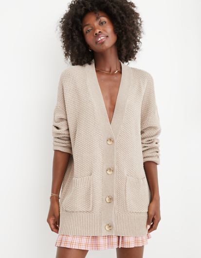 Aerie Oversized Varsity Cardigan | American Eagle Outfitters (US & CA)