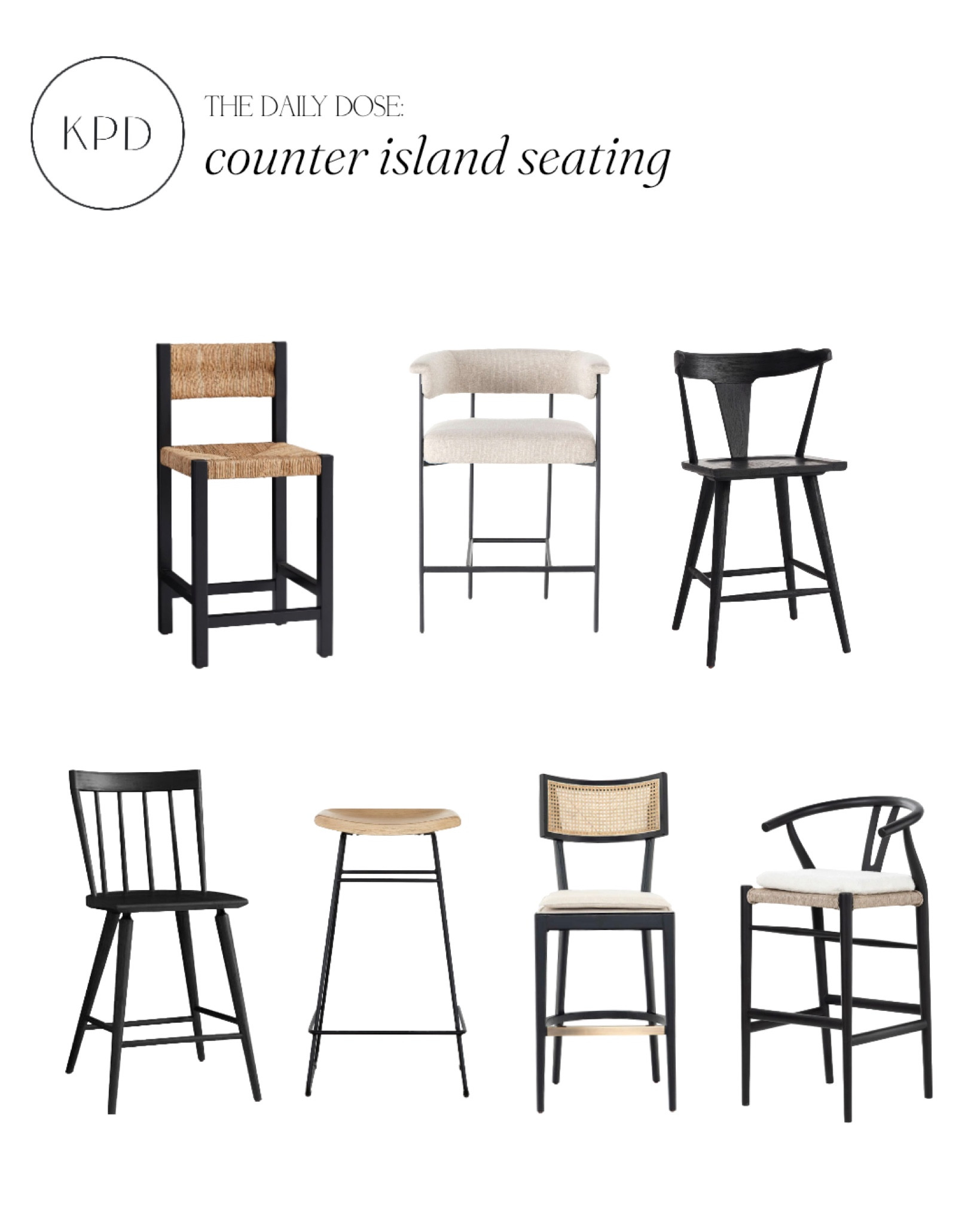 kpd the daily dose: counter island seating with black accents 

#LTKhome #LTKstyletip