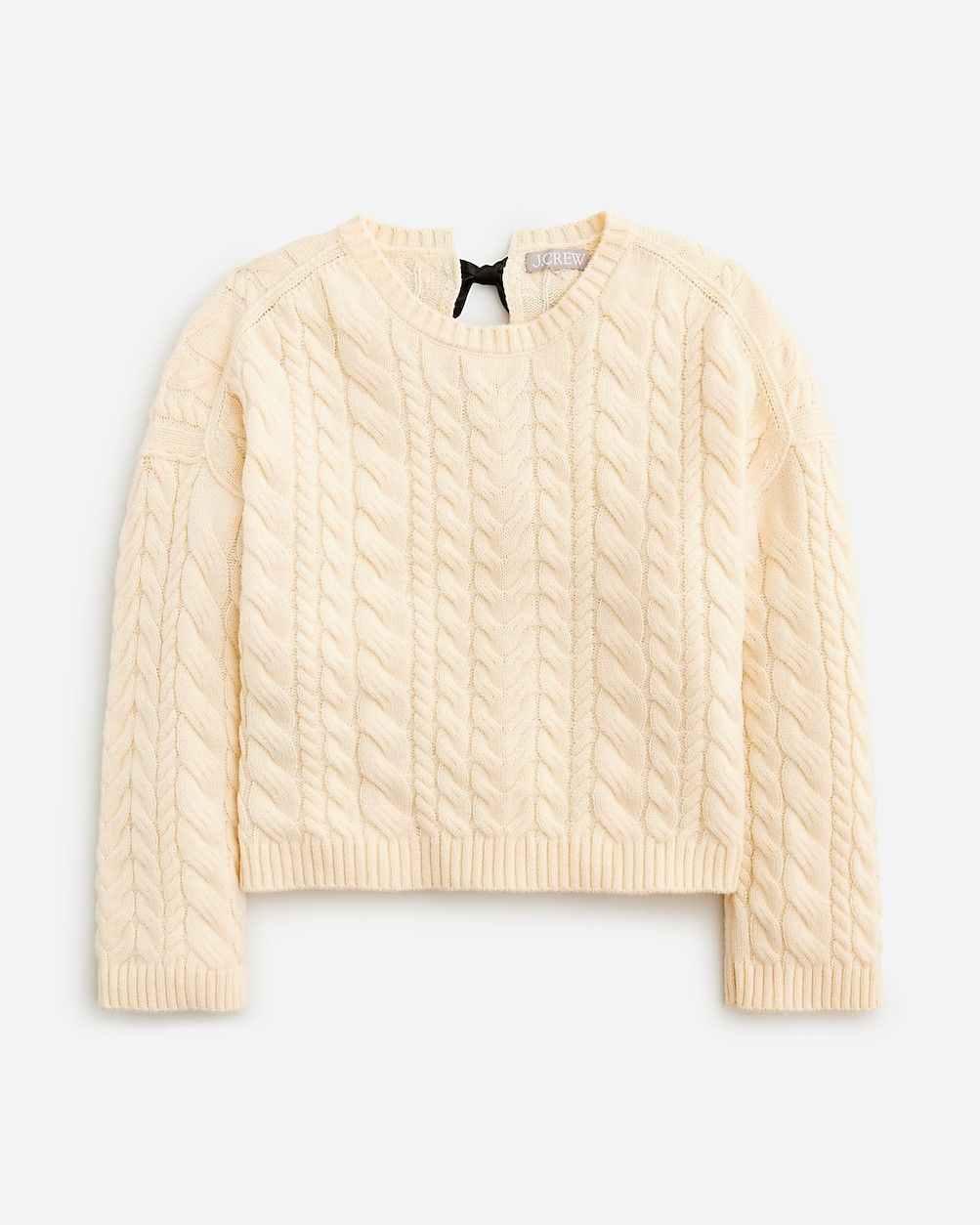 Tie-back cable-knit sweater | J.Crew US