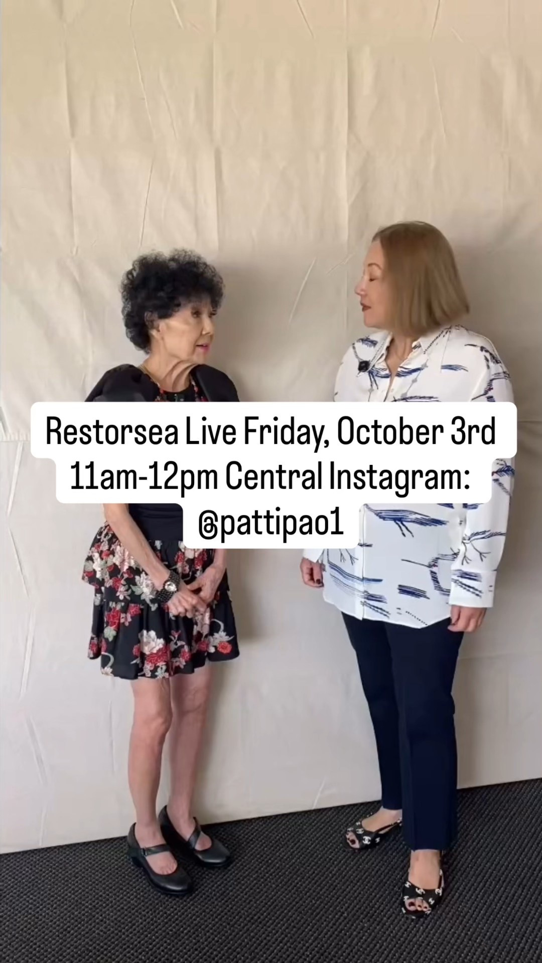 We look forward to seeing you this Friday, October 3rd 11am-12pm Central Instagram: @pattipao1 TikTok: @pattiandjoanne