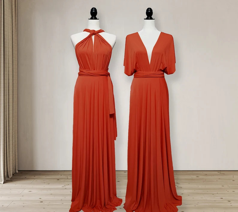 Fall Bridesmaid Dress Burnt Orange Dress / Mustard Dress / | Etsy | Etsy (US)
