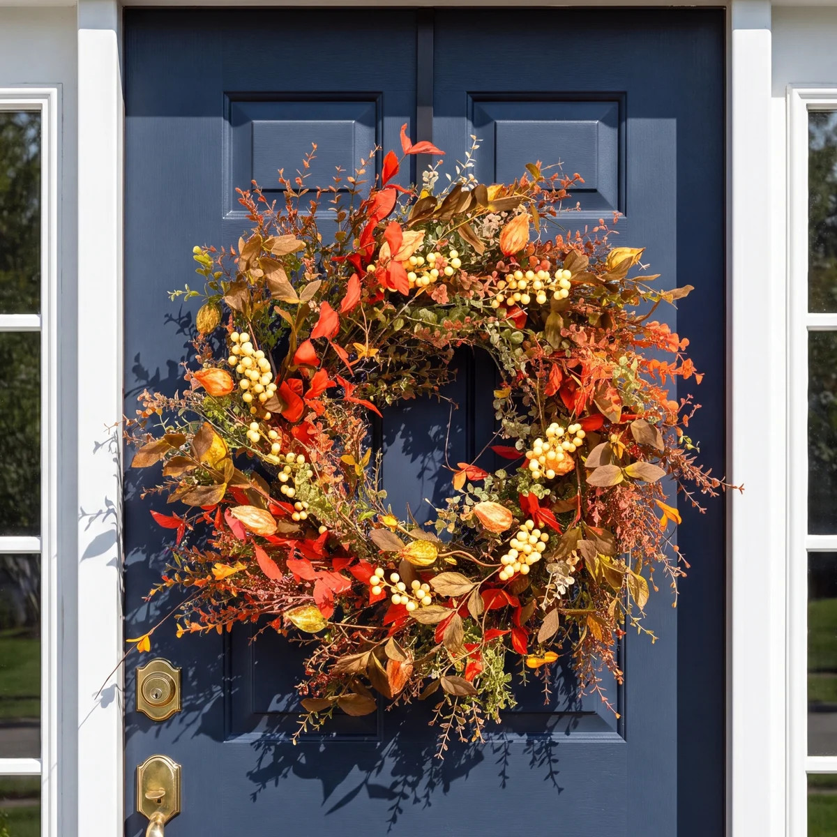Autumn 24'' Faux Eucalyptus, Berry Wreath | Wayfair North America