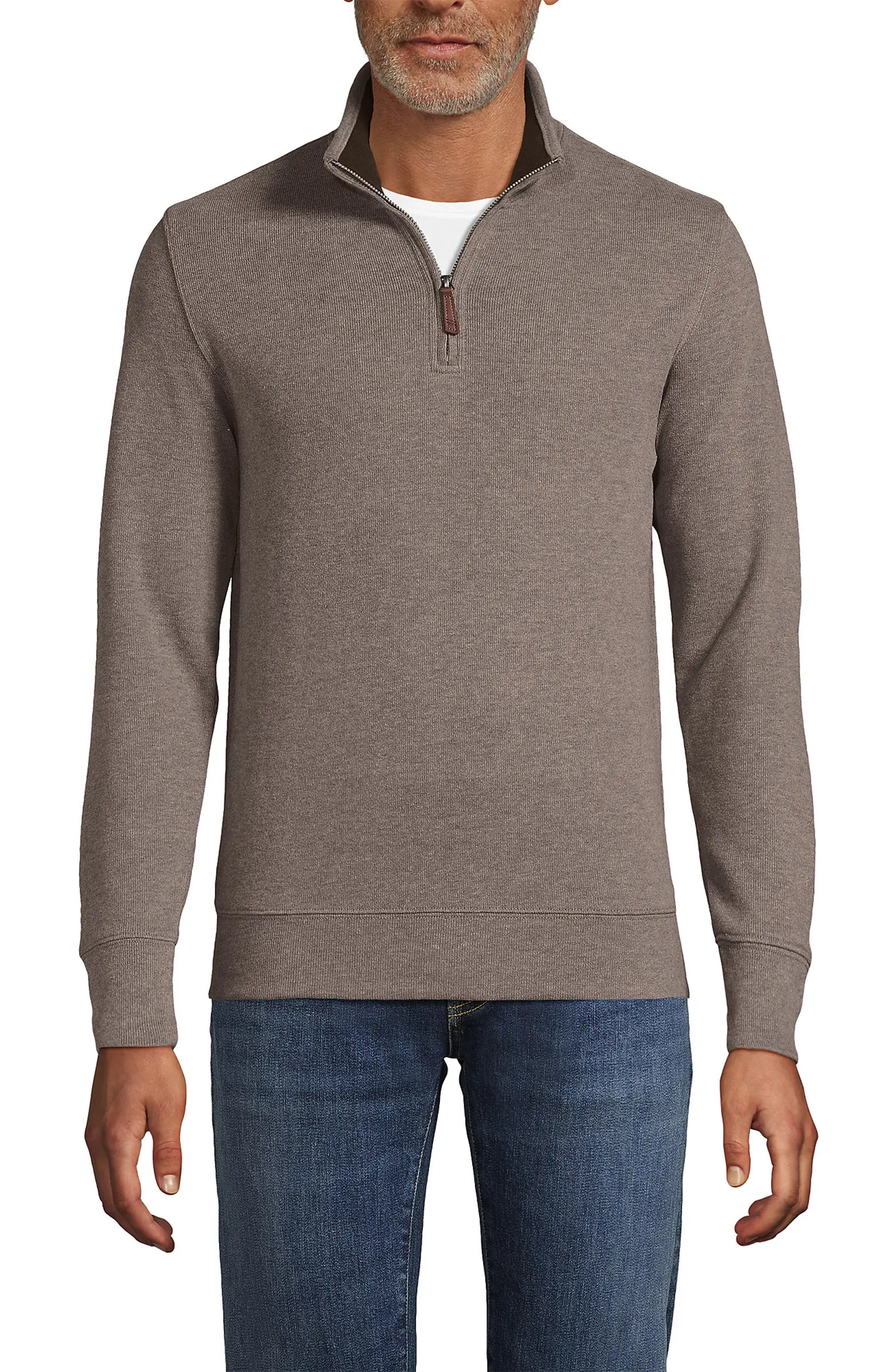 Lands' End Bedford Rib Quarter Zip Sweater | Nordstrom | Nordstrom