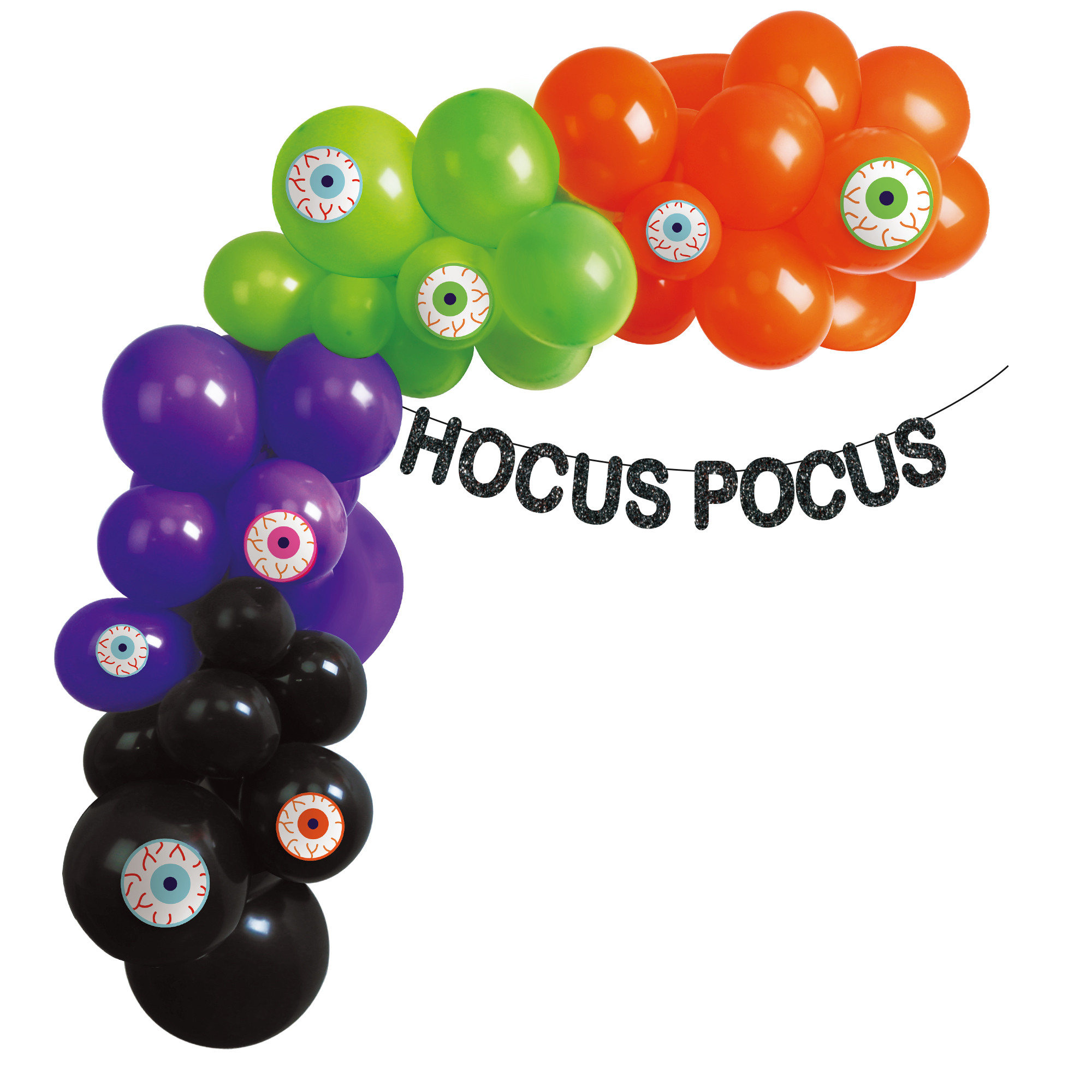 Halloween Multicolor Hocus Pocus Plastic, Paper & Rubber Balloon Kit by Way To Celebrate | Walmart (US)