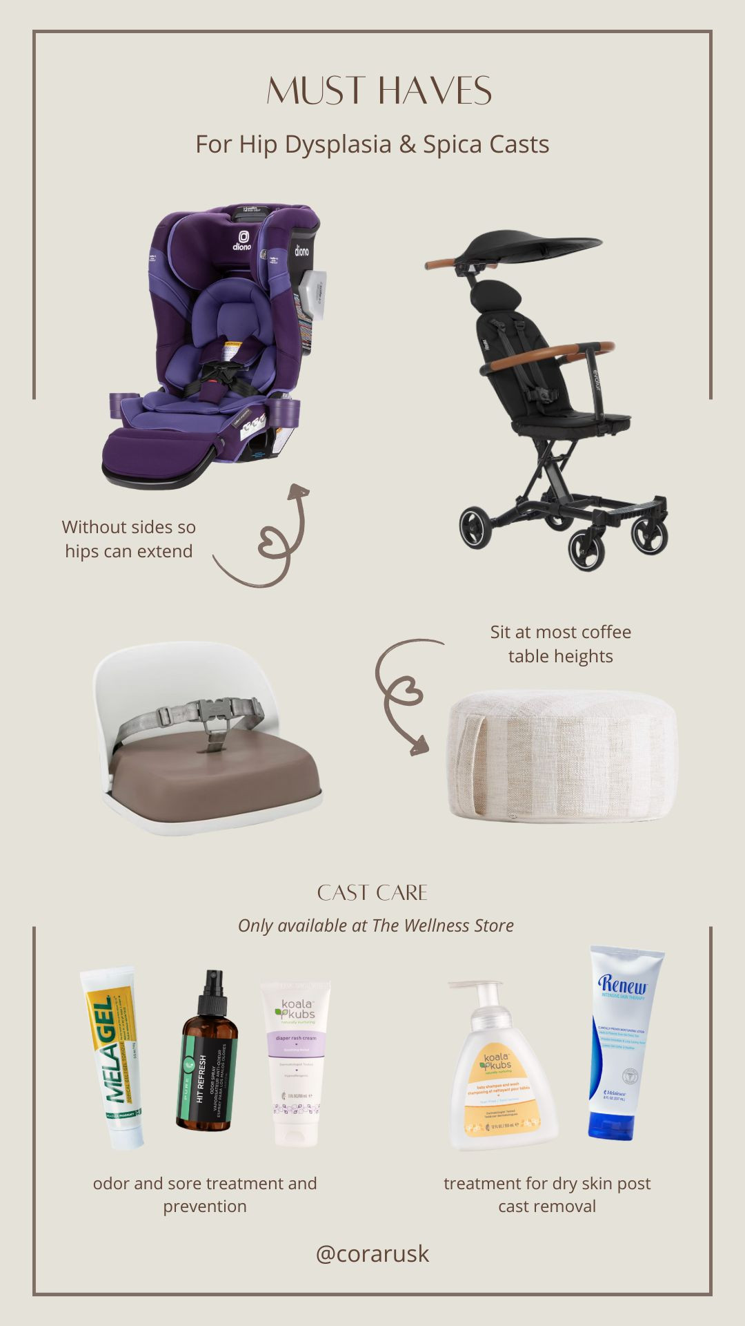 Must haves for taking care of a toddler or young child in a spica cast 

 