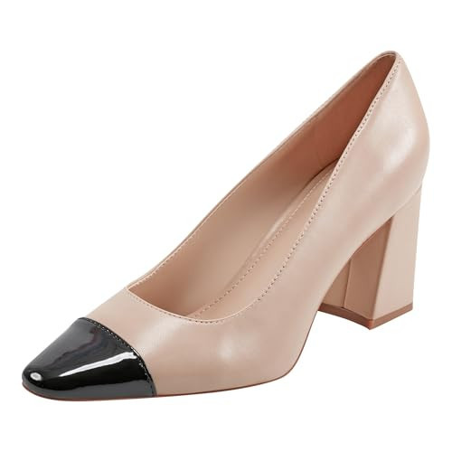 Marc Fisher Women's Kapila Pump, Light Natural/Black Multi 110, 10 | Amazon (US)