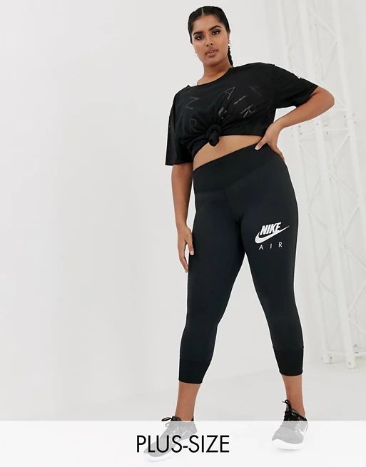 Nike Air Running Plus leggings in black | ASOS US