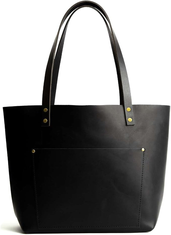 Portland Leather Goods Classic Medium Tote Bag – Handmade, Open Top, Durable & Unlined – Inte... | Amazon (US)