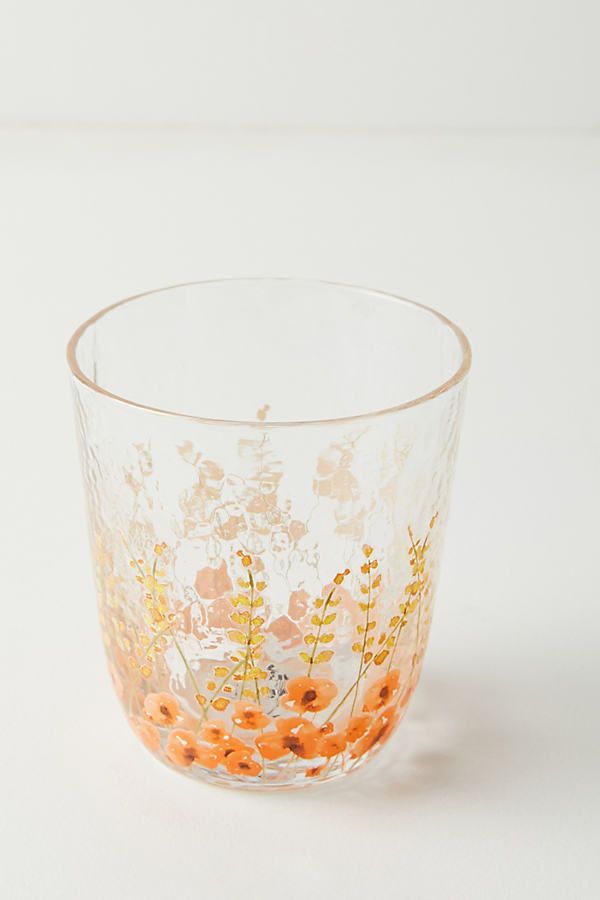 Clemence Juice Glass By Anthropologie in Orange Size JUICE | Anthropologie (US)