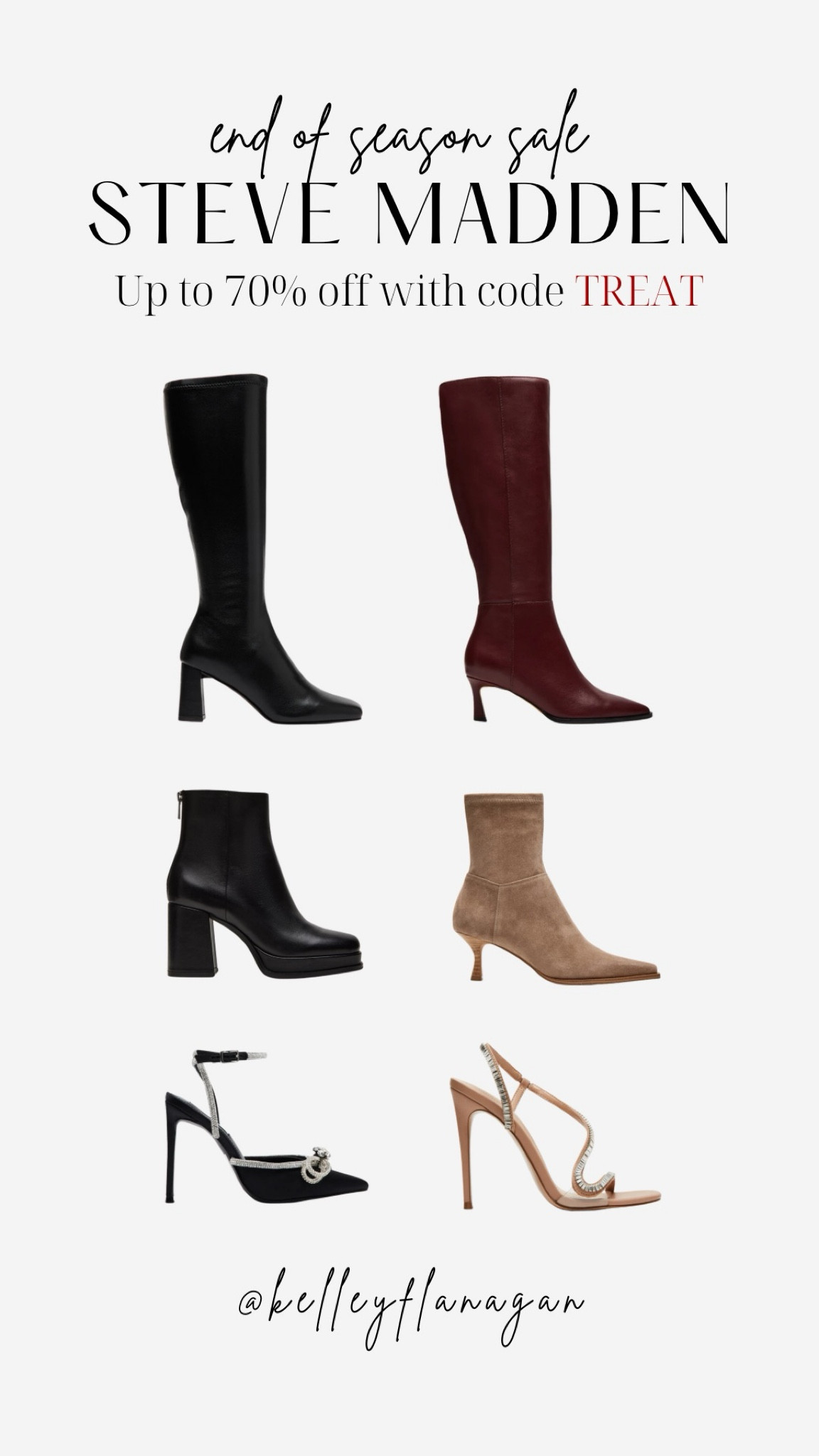 End of season sale at Steve Madden! Up to 70% off with code TREAT ✨

#LTKSaleAlert #LTKSeasonal #LTKShoeCrush