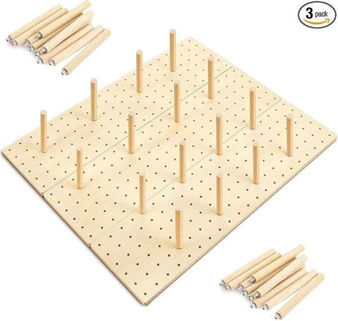 Kigley 3 Pcs Wood Pegboard Drawer Organizer with 32 Pegs Wooden Peg Board Drawer Shelf Organizer ... | Amazon (US)