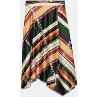 Zara - Printed Asymmetric Skirt - Multicolored - L - Woman | Zara US