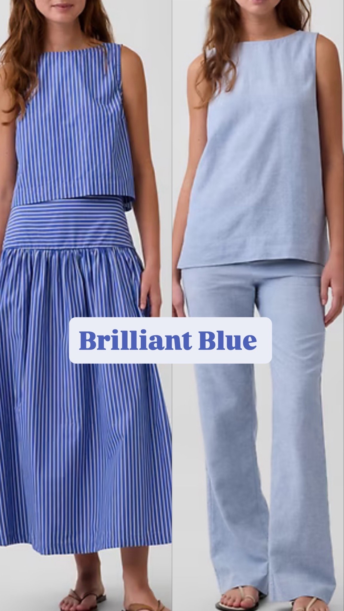 You can never go wrong with a two piece set getting three different outfits by wearing either the top alone the bottom alone or the set together. Blue is the color. I’m eyeing the season because it goes with so much. Let me know which one you like better.

#LTKsummer #LTKcanada #LTKsale