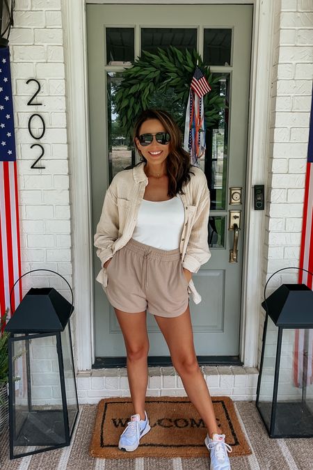 Neutral + casual summer fashion inspo! 
These linen button downs are so versatile! Can make for a cute casual look or dress it up by pairing it with some jeans! I also use mine as a pool cover up! 

#LTKFindsUnder50 #LTKSeasonal #LTKStyleTip