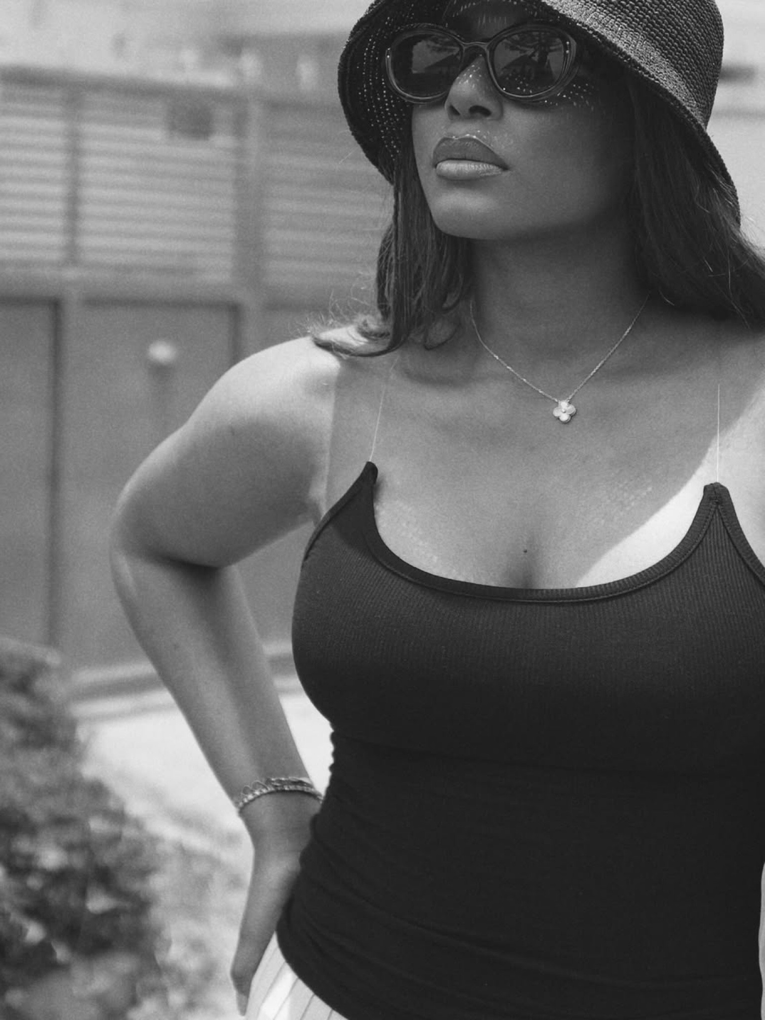 My favorite elevated wardrobe basic for the summer! This Houdini tank top is so chic and such an easy way to elevate a casual summer outfit. Love the sheer straps. Also wearing lack of colour bucket hat and krewe sunglasses … For more links to wedding guest dress summer, country concert outfits, date night outfits, graduation guest outfits, summer dresses, work outfits, graduation dresses, business casual workwear, vacation outfits beach, follow me on LTK! ✨

#LTKootd #LTKSeasonal #LTKgrwm