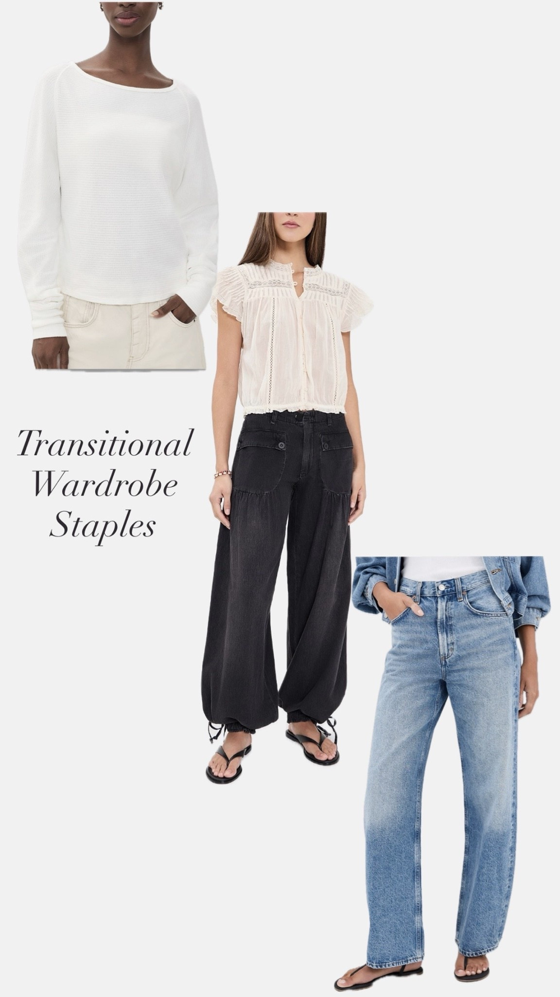 Transitional wardrobe staples I'm living right now — daily edit cover from Found by Em