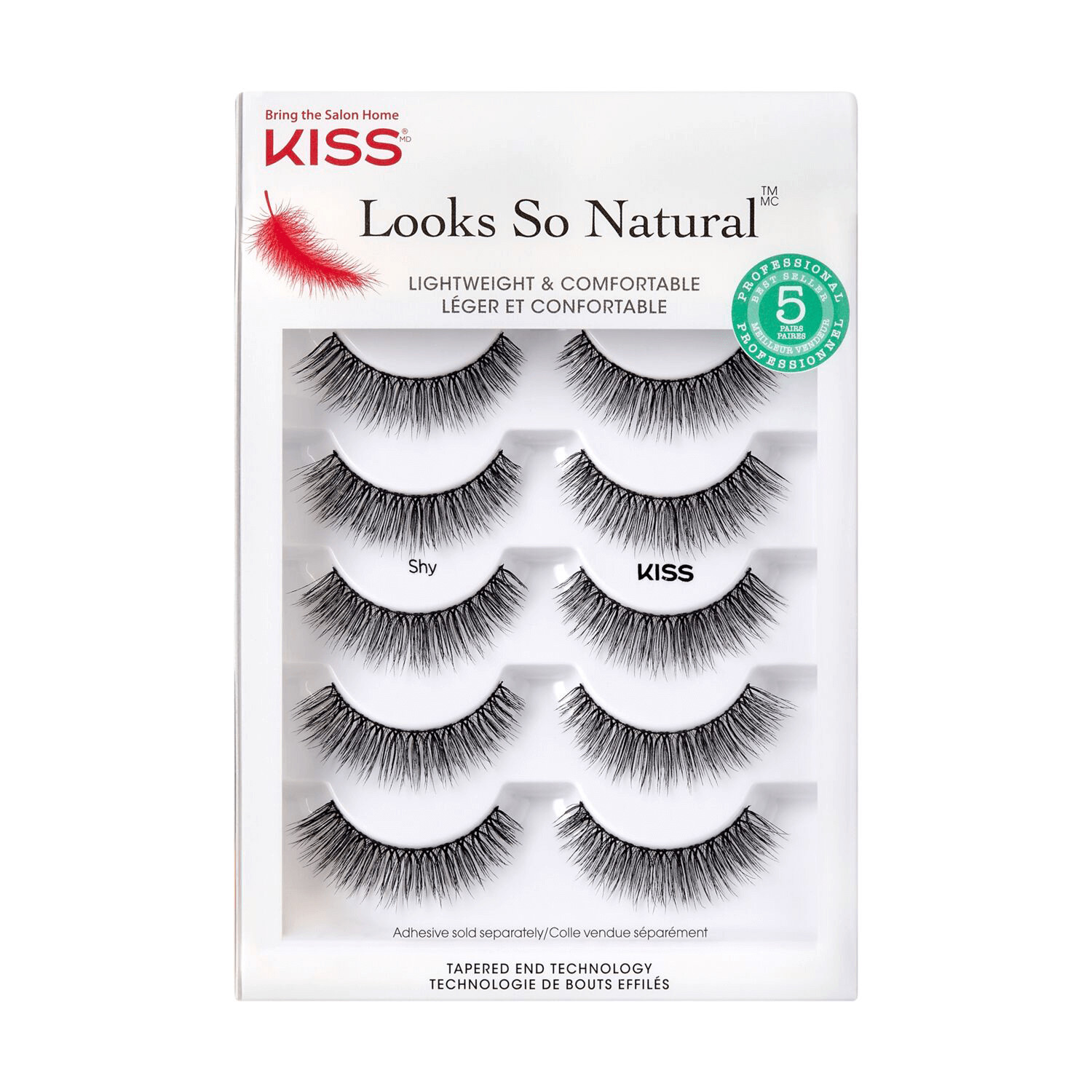 Clean+Easy Looks So Natural False Eyelashes 5 Pair Multipack - Shy | Sally Beauty