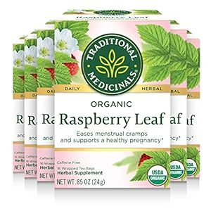 Traditional Medicinals Tea, Organic Raspberry Leaf, Eases Menstrual Cramps, Supports a Healthy Pr... | Amazon (US)