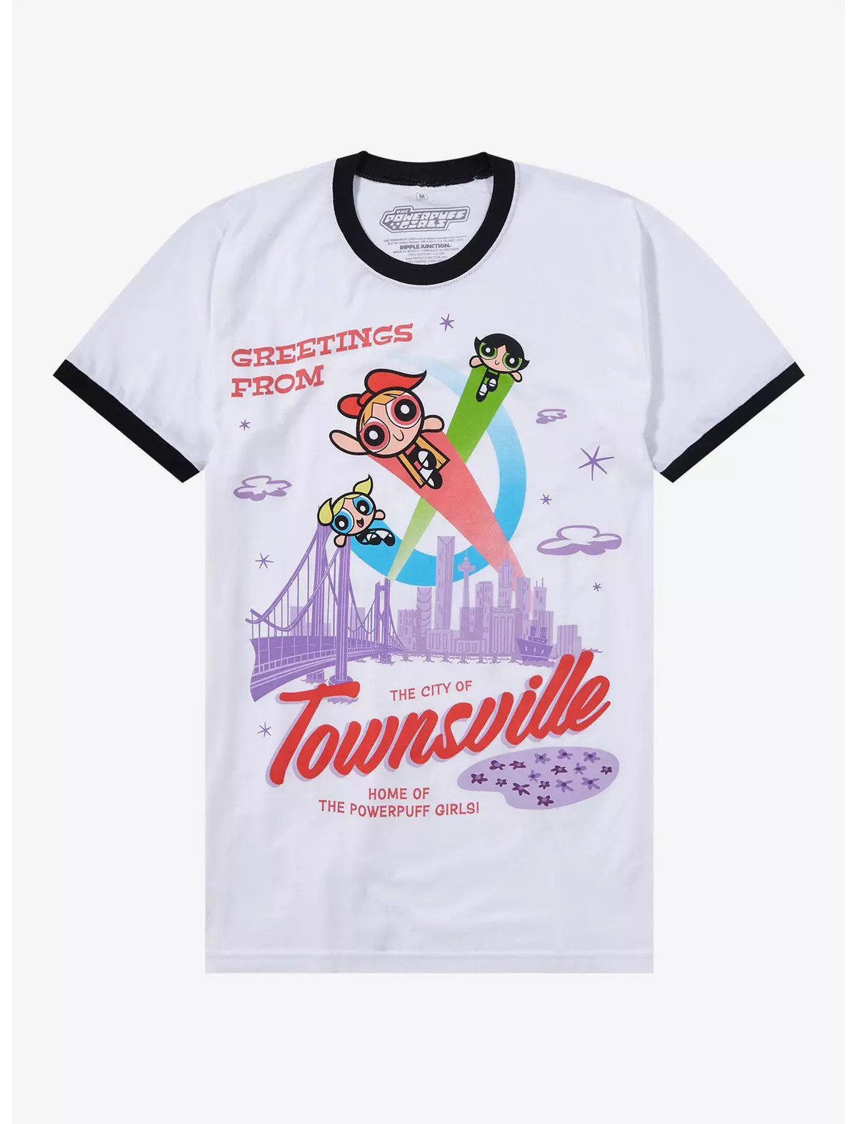 The Powerpuff Girls Townsville Greetings Girls Ringer T-Shirt | Hot Topic