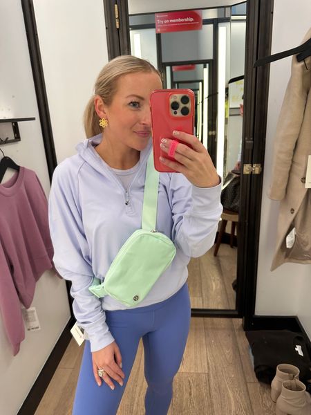 Lululemon spring finds! I‘m wearing the Wunder Under Train High Rise Tight 25 inch leggings, Ready to Run Half-Zip Pullover, and a Everywhere Belt Bag 🤍 #Lululemon #athleisure

#LTKitbag #LTKfit #LTKFind