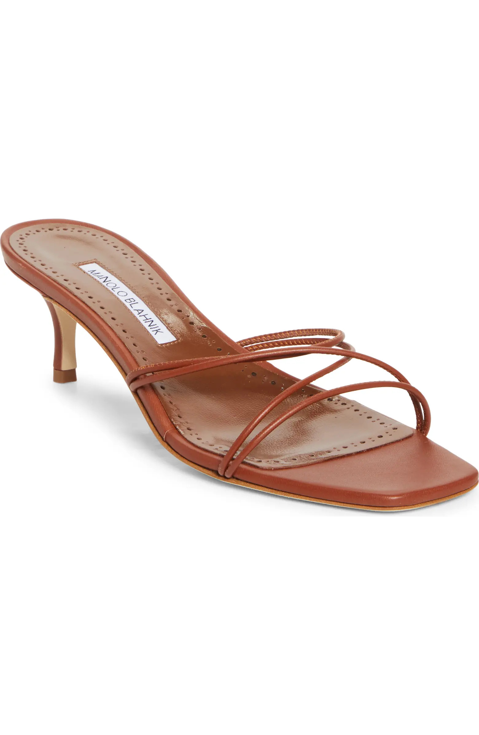 Ninefemu Strappy Kitten Heel Slide Sandal (Women) | Nordstrom