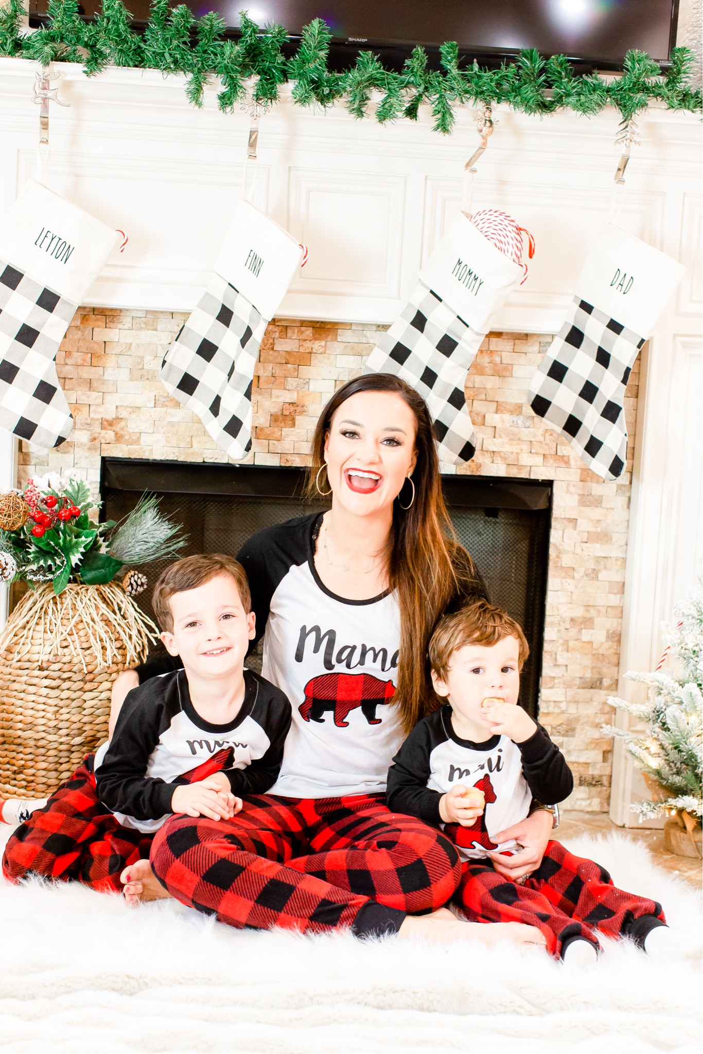 Holiday outfit // family matching pjs // Christmas pajamas // Christmas decor // Amazon finds // buffalo plaid stocking ❤️🖤

#LTKstyletip #LTKHoliday #LTKfamily