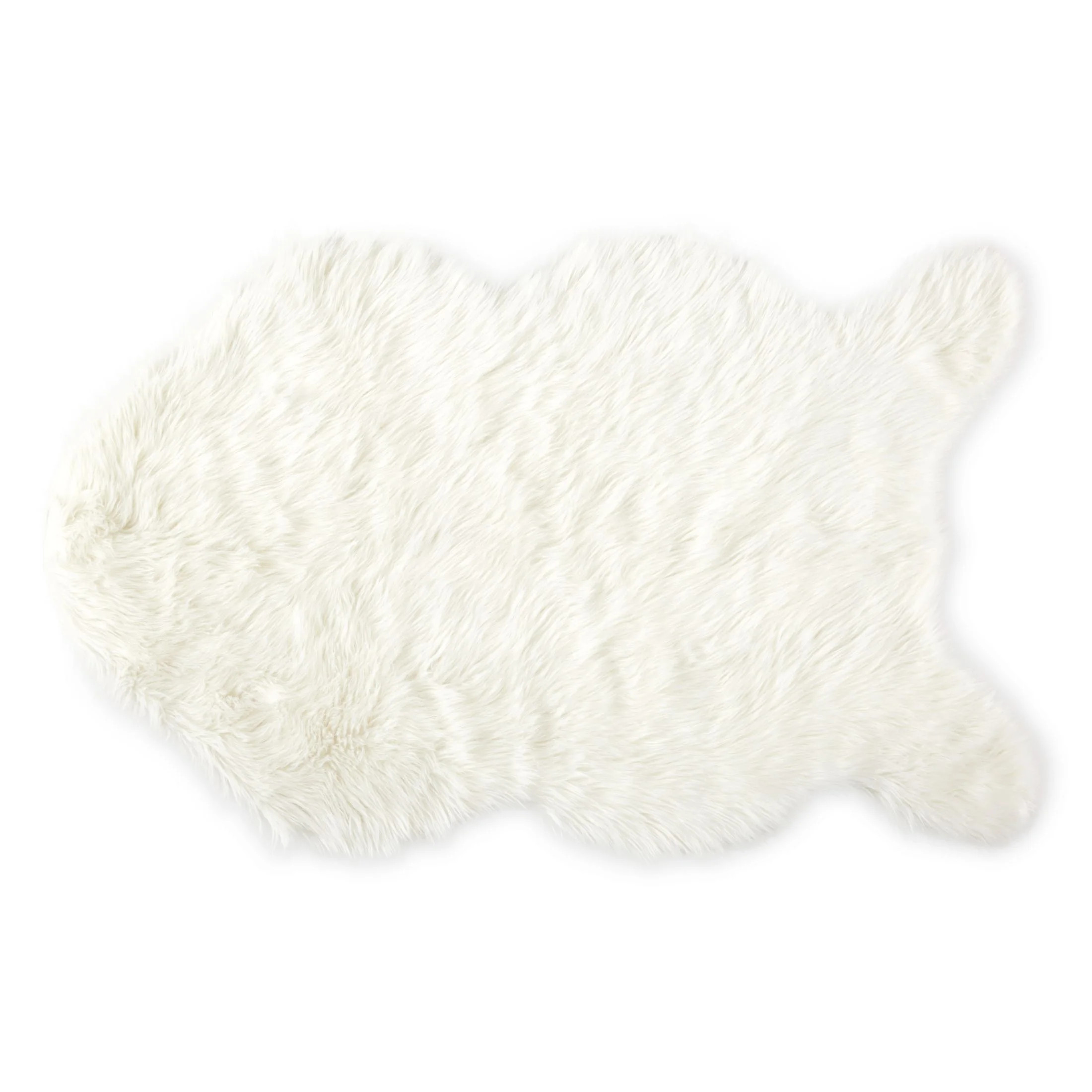 Better Homes & Gardens Faux Sheepskin Fur Pelt Area Rug, White, 30"x47" | Walmart (US)