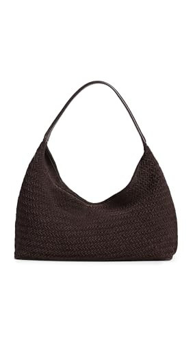 Madewell Women's Slouchy Shoulder Woven Suede Bag, Dark Carob, One Size | Amazon (US)